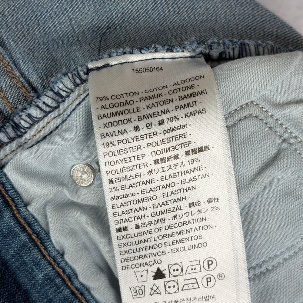 Levi's 505 Straight Jeans Women's W30 L32 Medium Wash Upcycled Embroidered Retro - Picture 8 of 11
